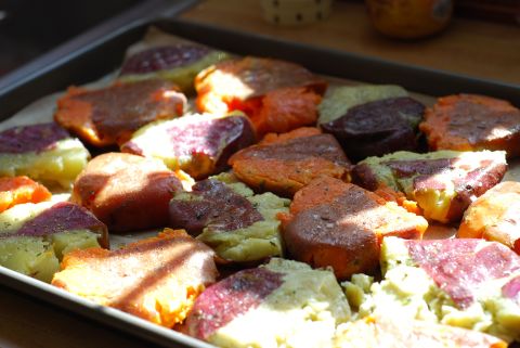 Smashed Sweet Potatoes